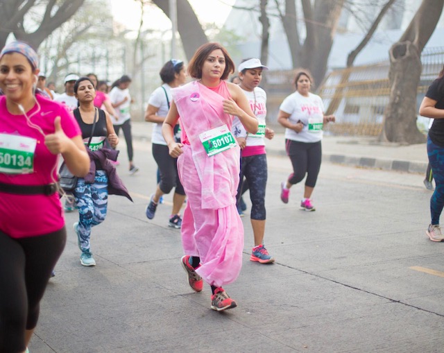 The Pinkathon Saree Runner Shares Her Love for the Graceful Attire
