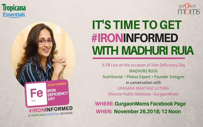 FB Live with Madhuri Ruia on Iron Deficiency Day