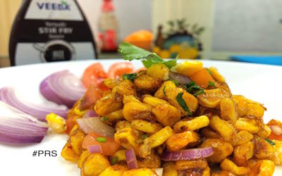 Corn Chaat with Teriyaki Stir Fry Sauce