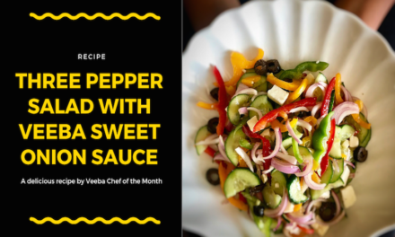 Three Pepper Salad with Veeba Sweet Onion Sauce